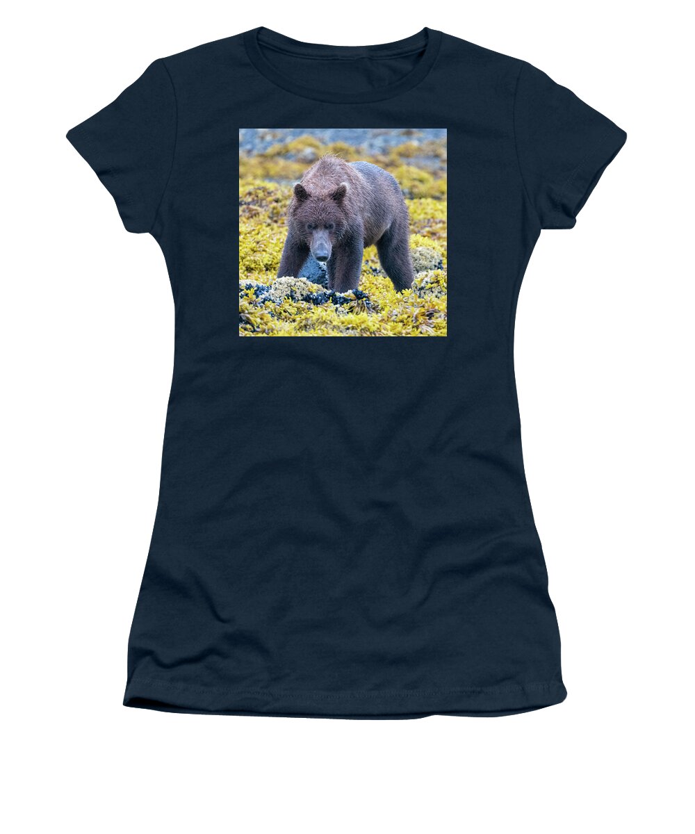 Bear Women's T-Shirt featuring the photograph Searching for Dinner by Mark Hunter