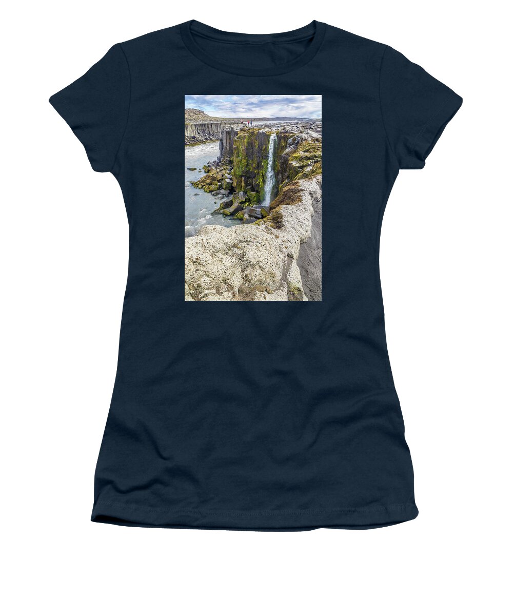 Iceland Women's T-Shirt featuring the photograph Selfoss Waterfall - Iceland by Marla Craven