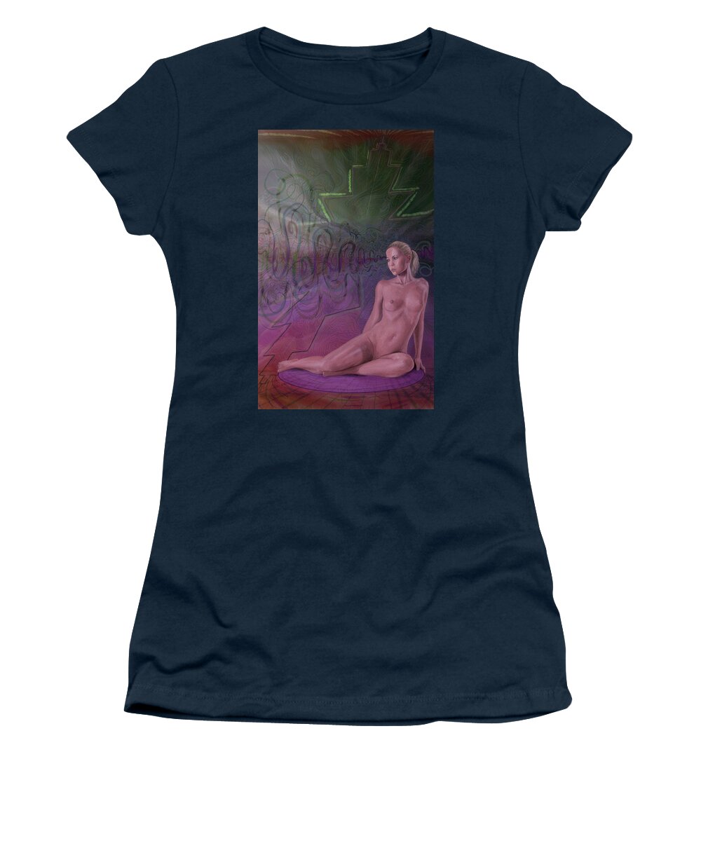 Digital Art Women's T-Shirt featuring the painting Send the Information by Jeremy Robinson