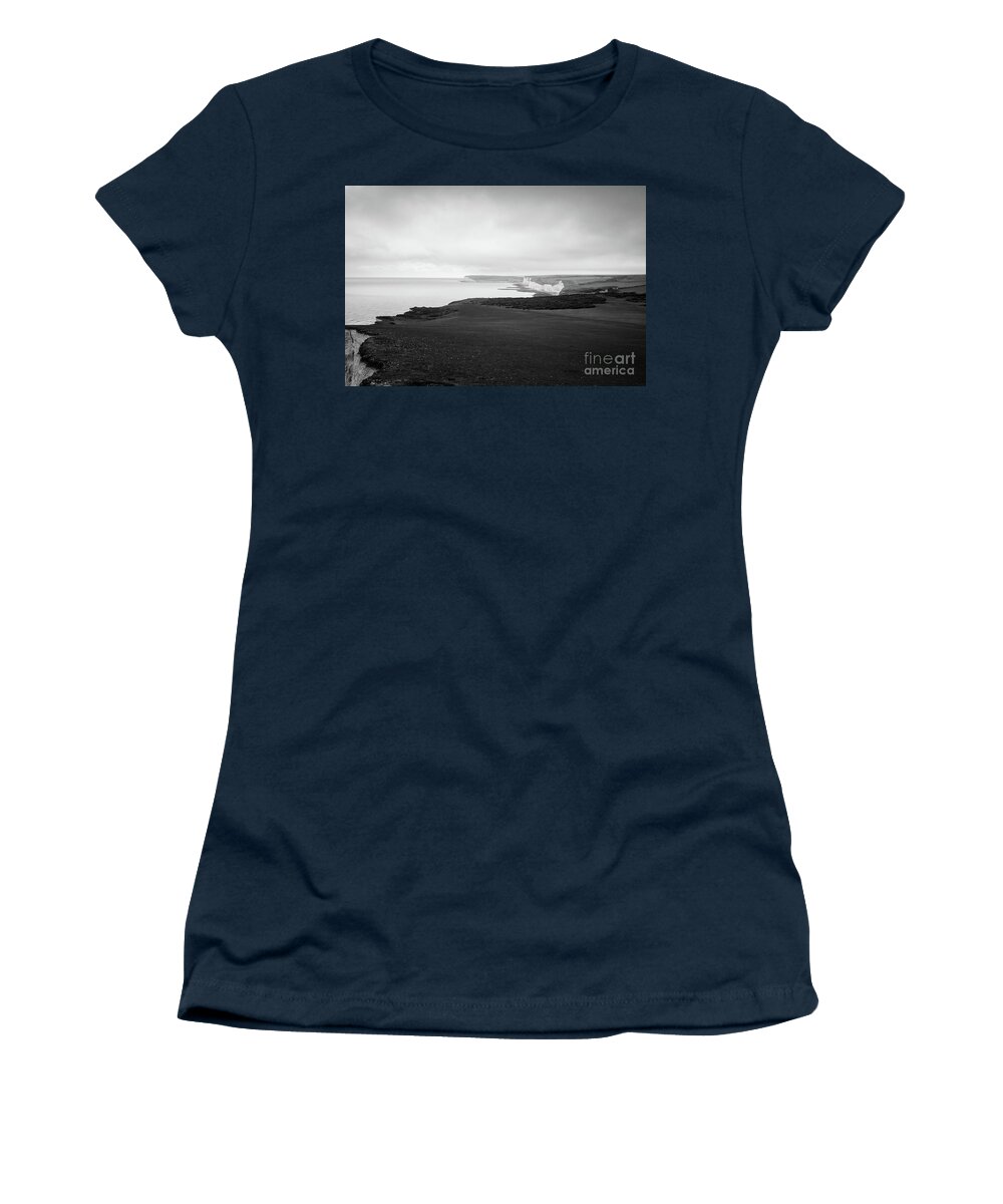 Seven Sisters Women's T-Shirt featuring the photograph Seven Sisters white cliffs by Perry Rodriguez