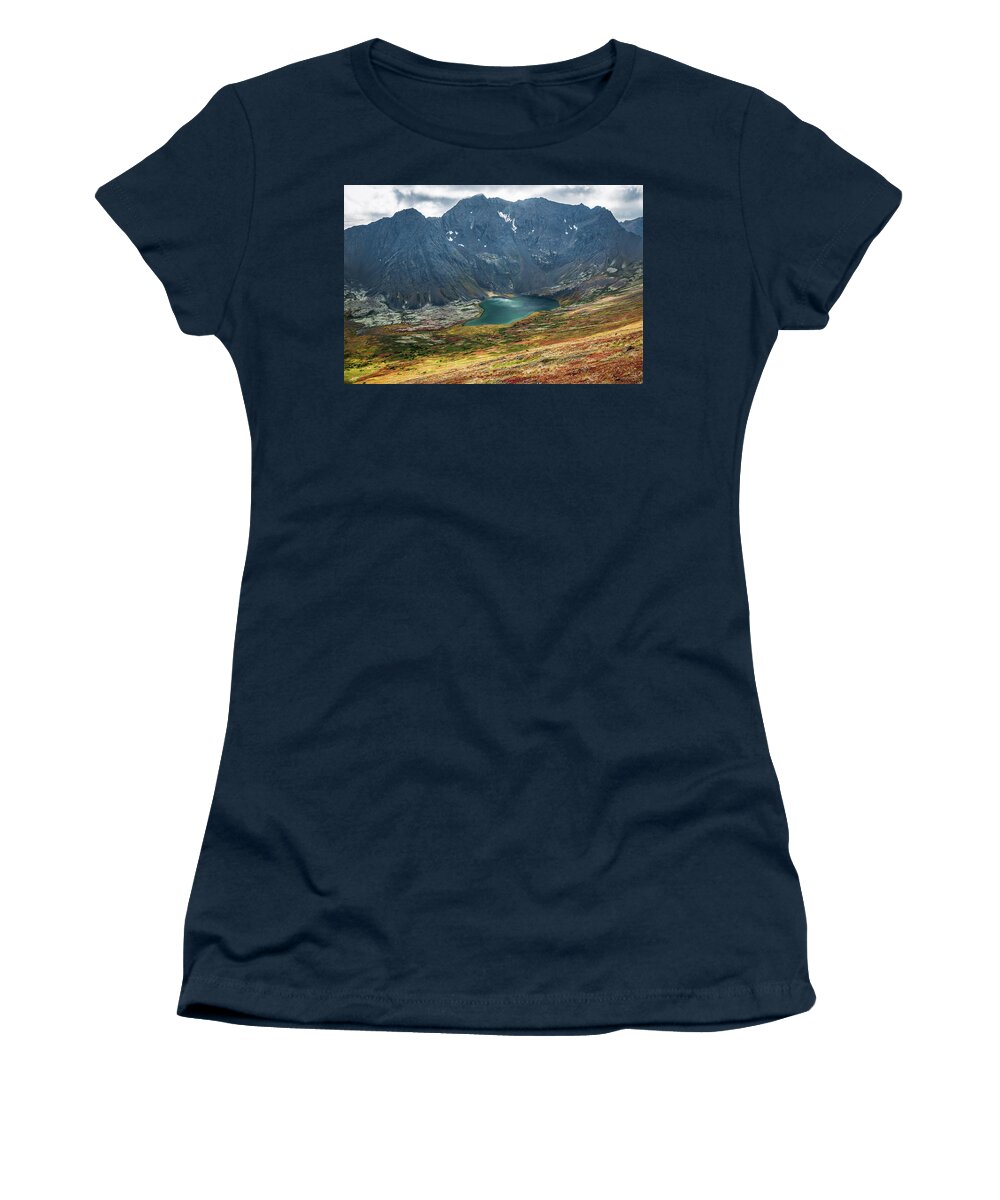 Alaska Women's T-Shirt featuring the photograph Ship Lake in Autumn by Tim Newton