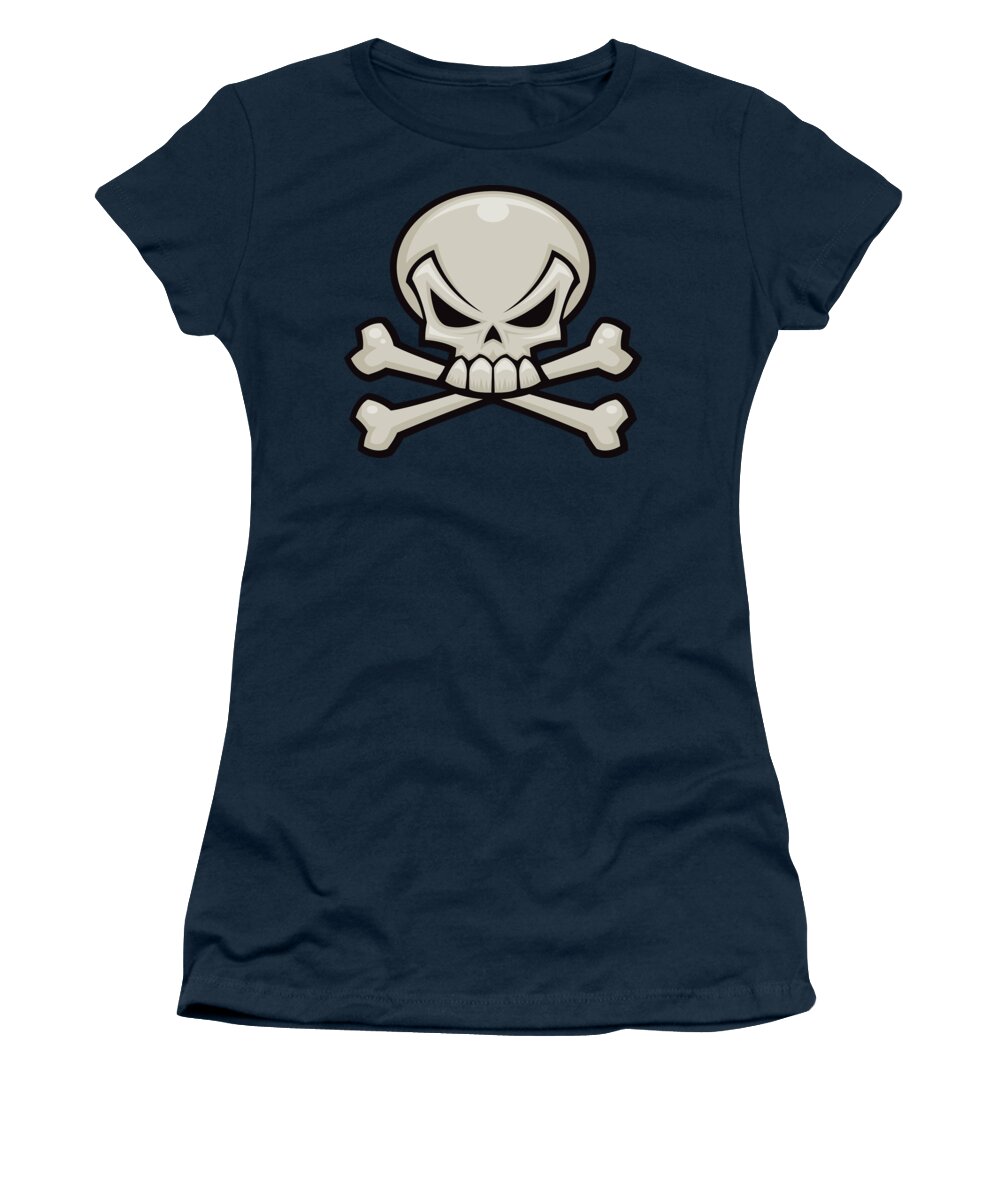 Bone Women's T-Shirt featuring the digital art Skull and Crossbones by John Schwegel