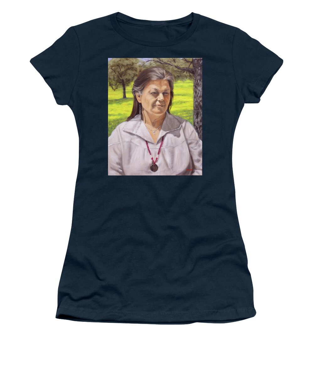 Portrait Women's T-Shirt featuring the painting Sky by Todd Cooper