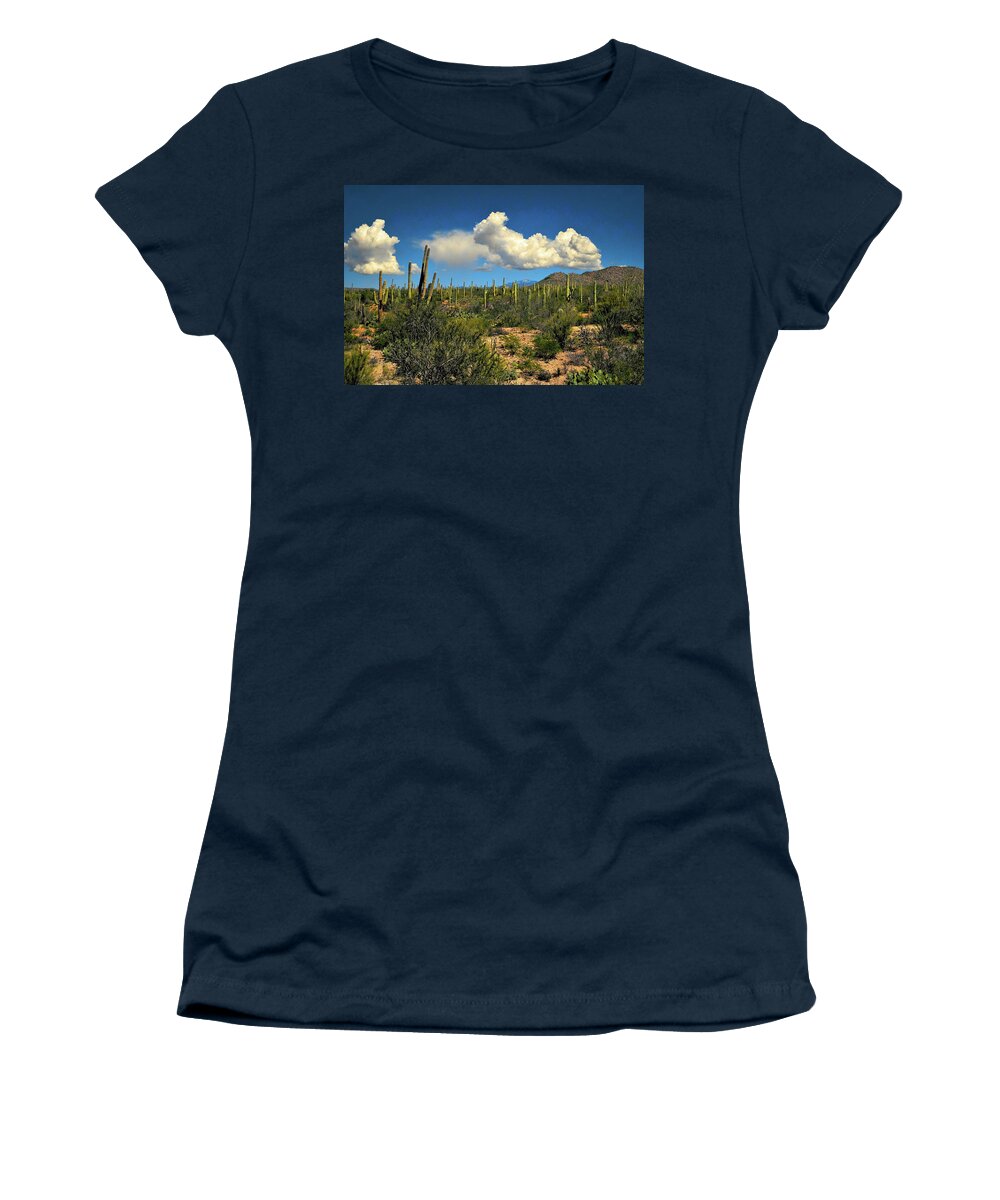 Tucson Women's T-Shirt featuring the photograph Sonoran Cotton Ball Clouds by Chance Kafka