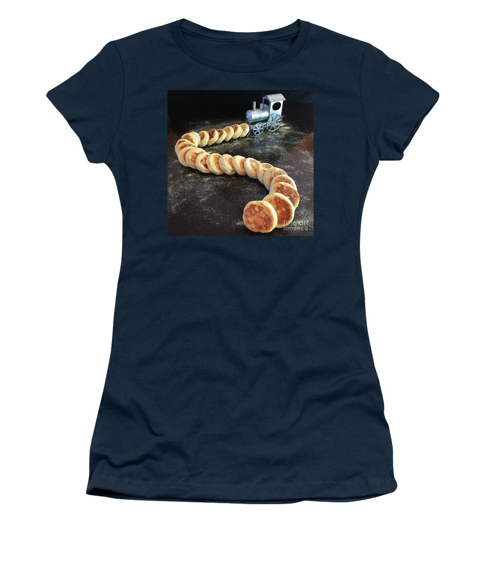 Bread Women's T-Shirt featuring the photograph Sourdough English Muffins by Amy E Fraser