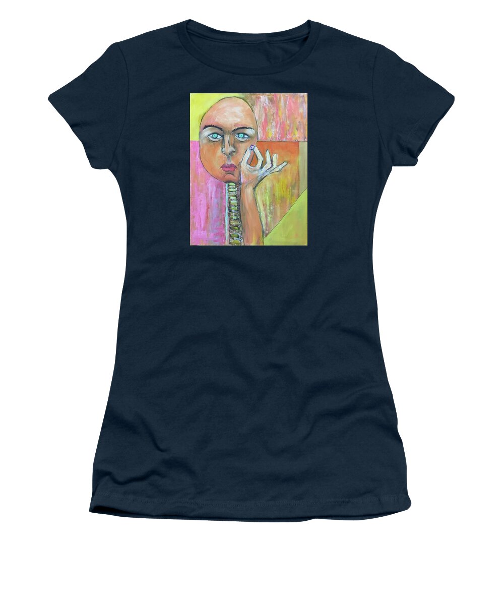 Ricardosart37 Women's T-Shirt featuring the painting Sphere Essence by Ricardo Penalver deceased