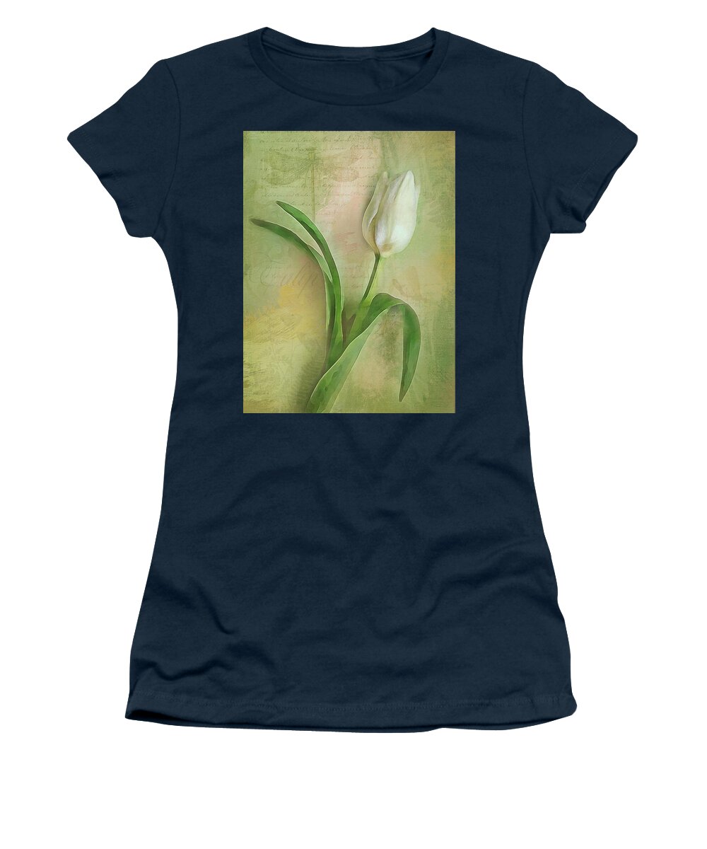 Tulip Women's T-Shirt featuring the digital art Spring Tulip Montage by Jill Love