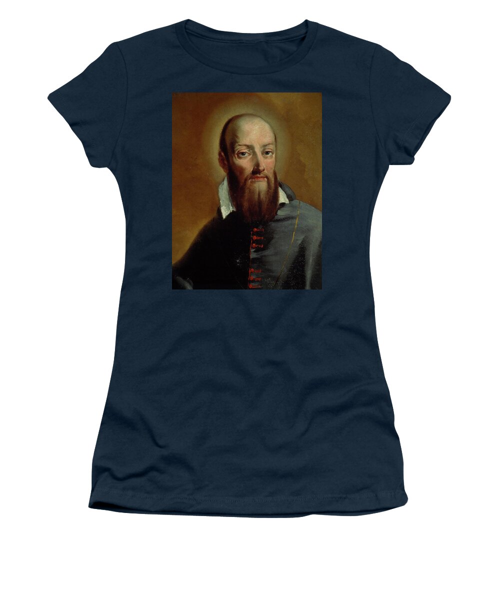 Giovanni Battista Tiepolo Women's T-Shirt featuring the painting St Francis of Sales. GIOVANNI BATTISTA TIEPOLO . by Giambattista Tiepolo -1696-1770-