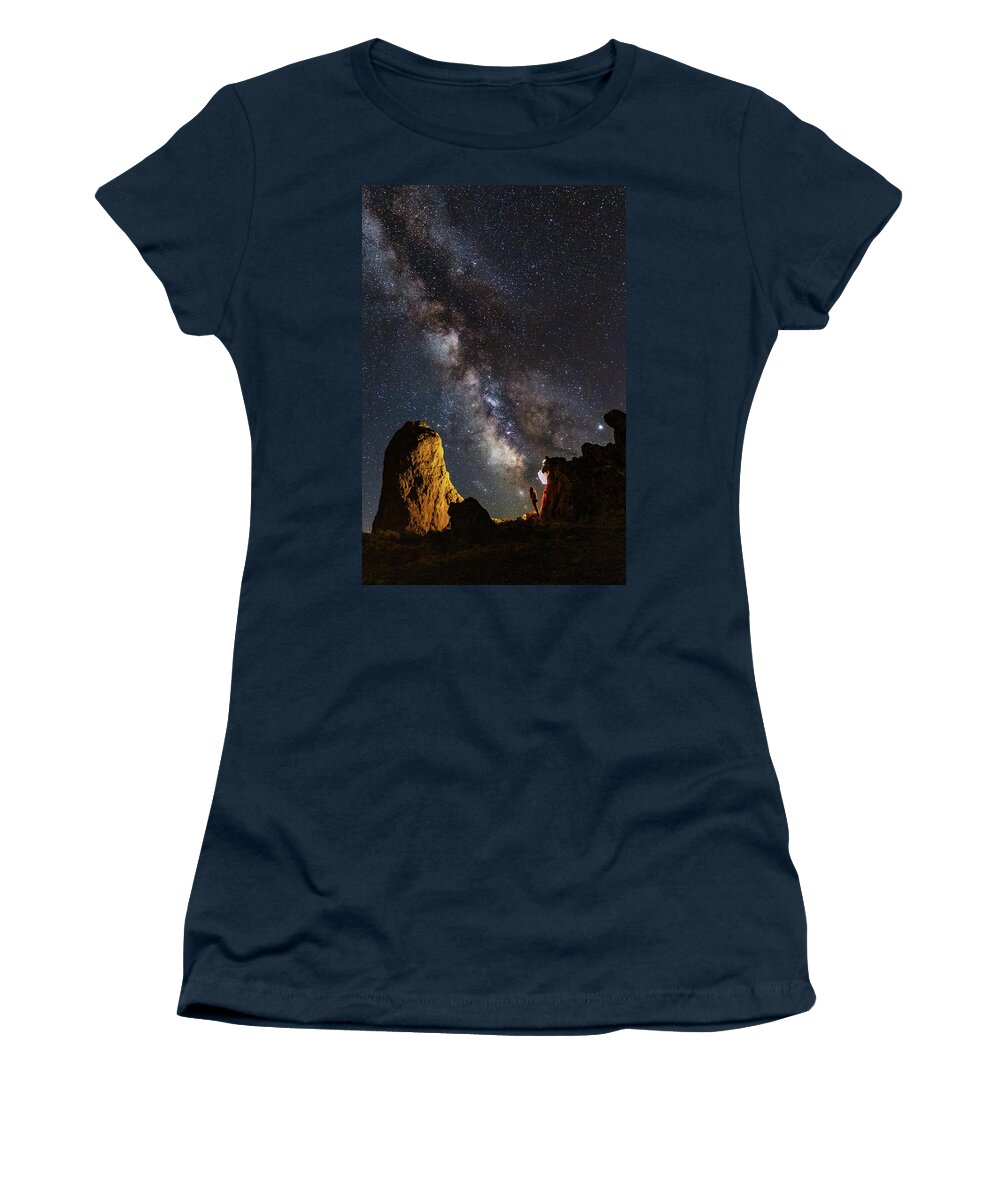 Milkyway Women's T-Shirt featuring the photograph Stargazer by Tassanee Angiolillo