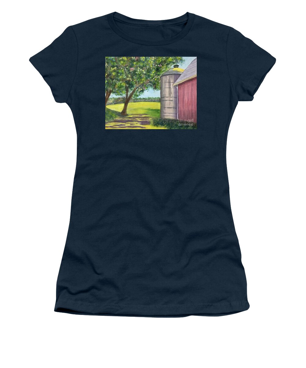 Farm Women's T-Shirt featuring the painting Still Standing, Great Memories by Sue Carmony