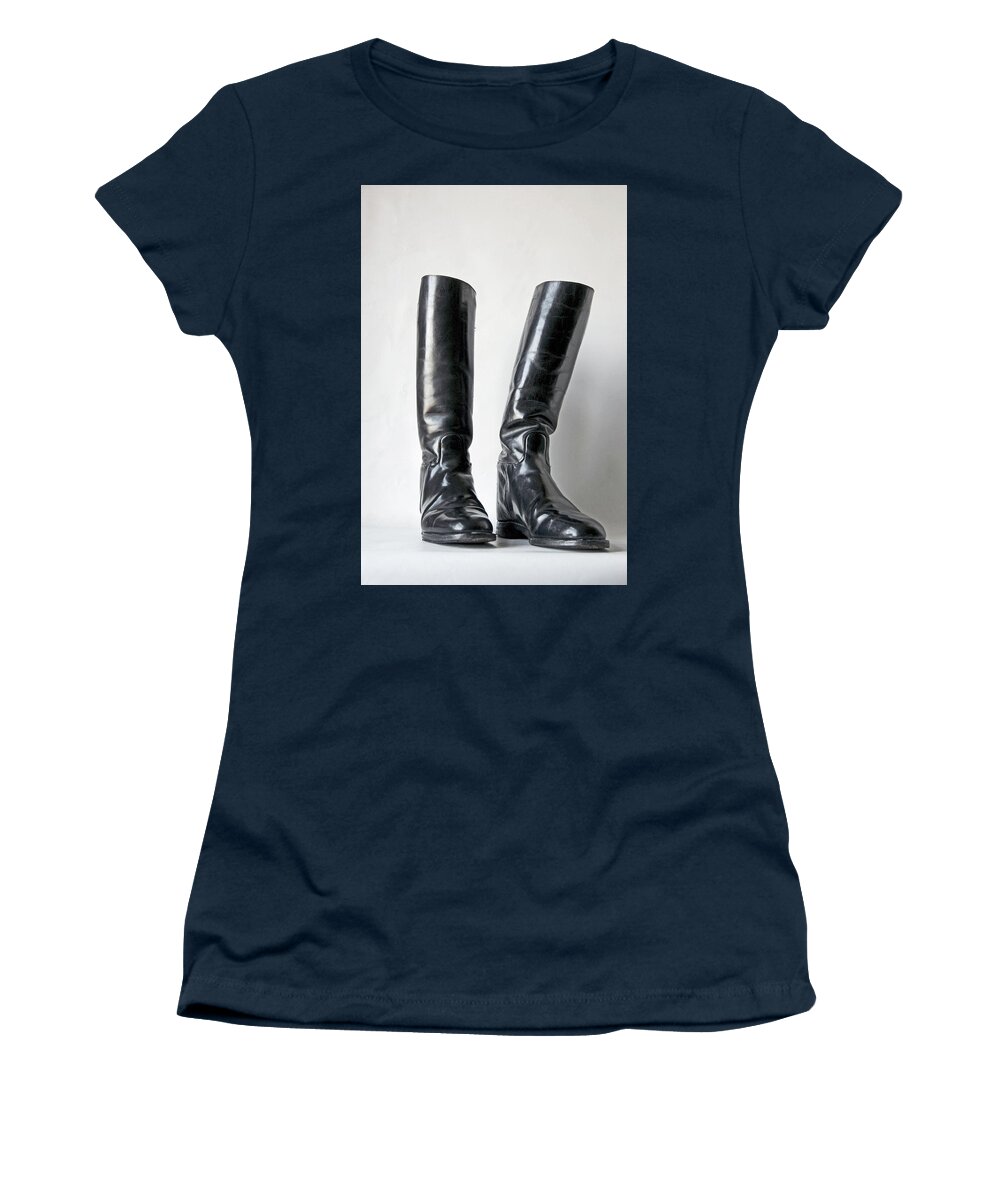 Studio Women's T-Shirt featuring the photograph STUDIO. Riding Boots. by Lachlan Main