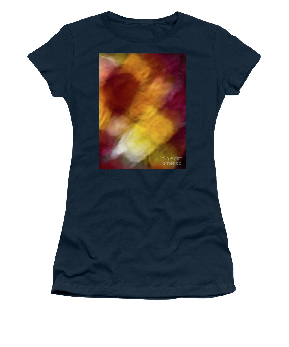Abstract Women's T-Shirt featuring the photograph Sunflower abstract by Phillip Rubino