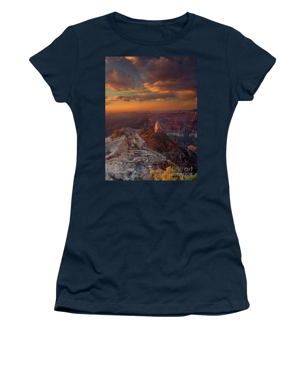 North America Landscape Women's T-Shirt featuring the photograph Sunrise Point Imperial North Rim Grand Canyon National Park Arizona by Dave Welling