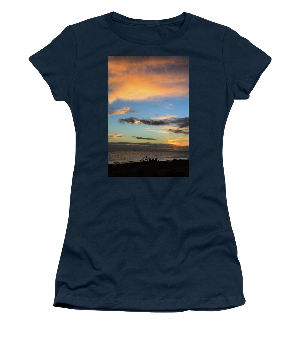 Hawaii Women's T-Shirt featuring the photograph Sunset Rendezvous by Briand Sanderson