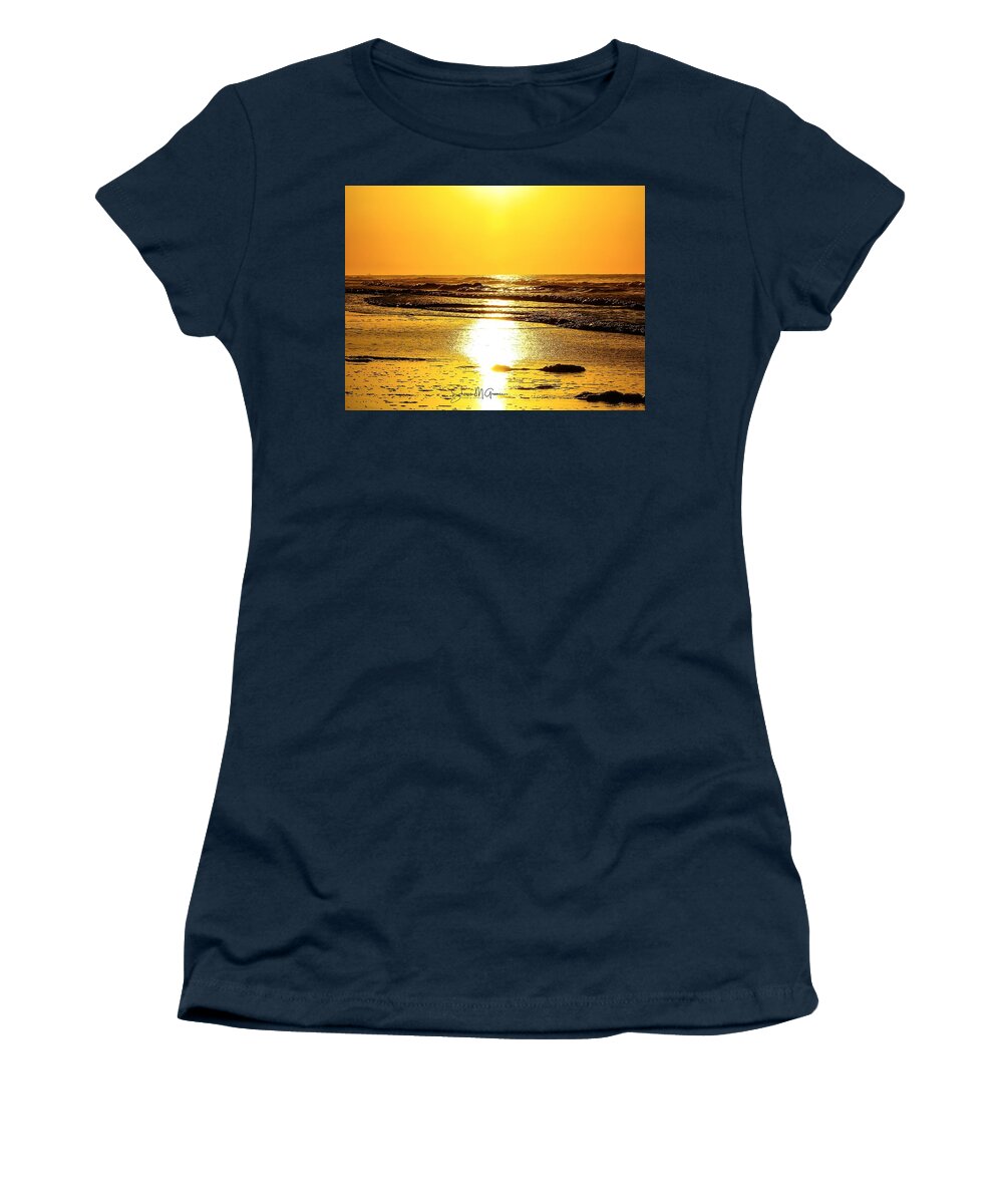 Sunrise Women's T-Shirt featuring the photograph Surf City Sunrise by Shawn M Greener