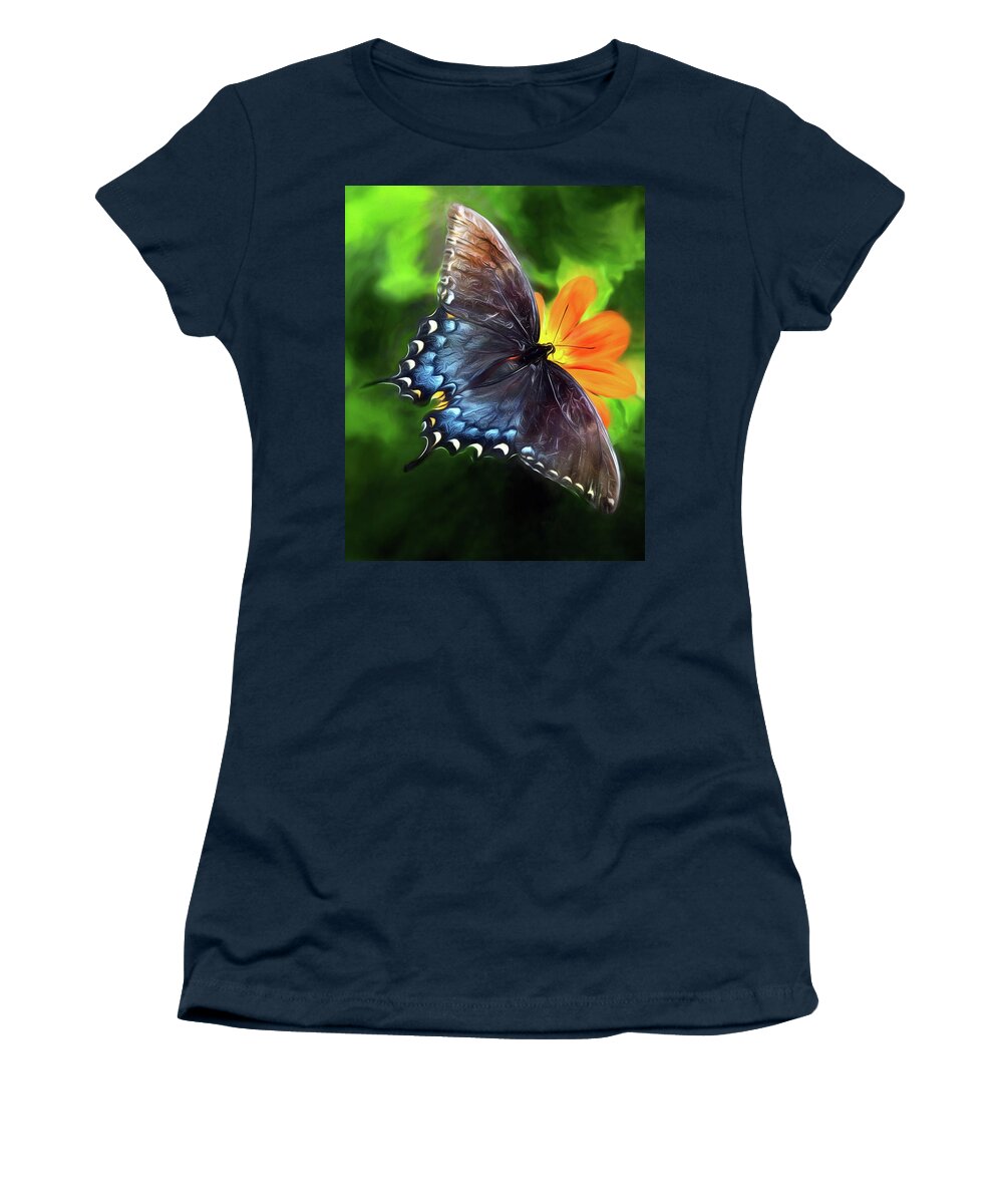 Butterfly Women's T-Shirt featuring the photograph Swallowtail Slant by Art Cole