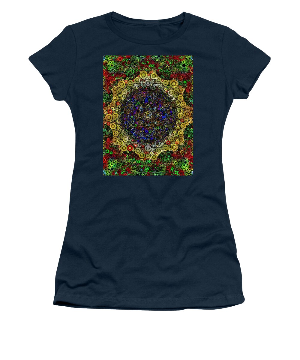Tangled Women's T-Shirt featuring the digital art Tangled in Tangles by Nick Heap
