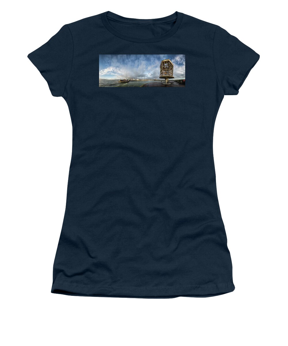 Carrickfergus Women's T-Shirt featuring the photograph Carrickfergus Harbour 2 by Nigel R Bell