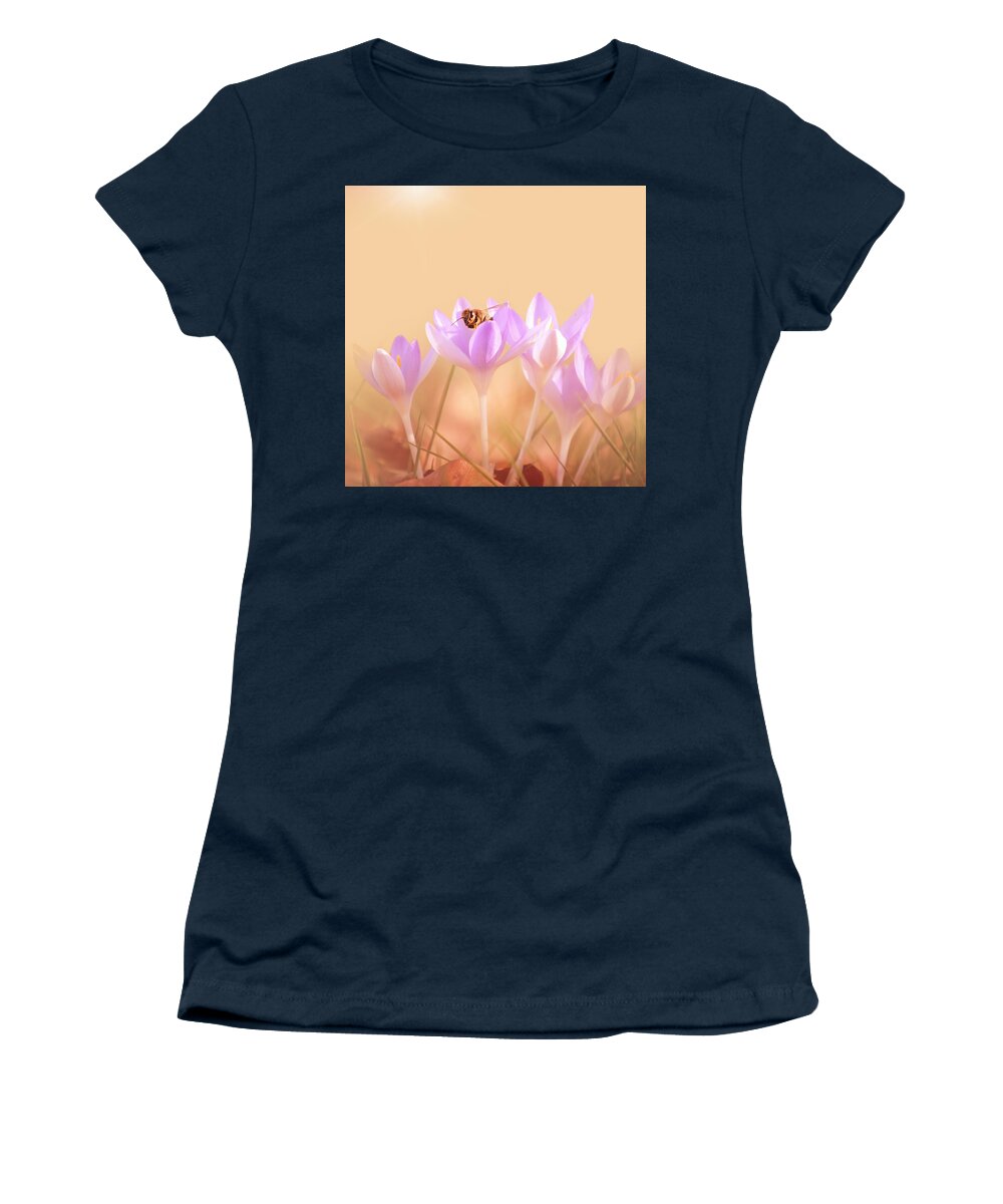 Crocus Women's T-Shirt featuring the photograph The Earth Blooms by Jaroslav Buna