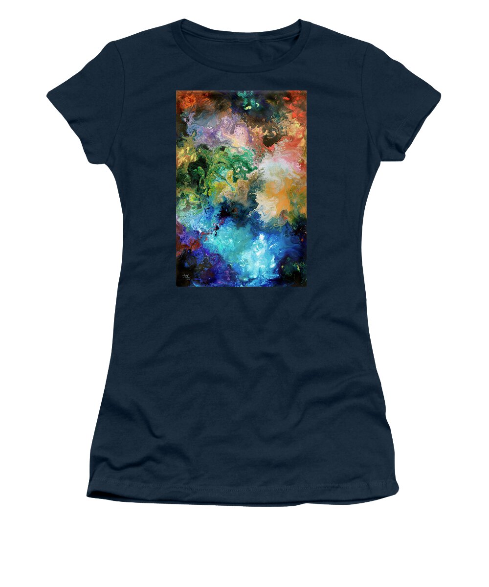 Biology Women's T-Shirt featuring the painting The Great Diversity by Sally Trace