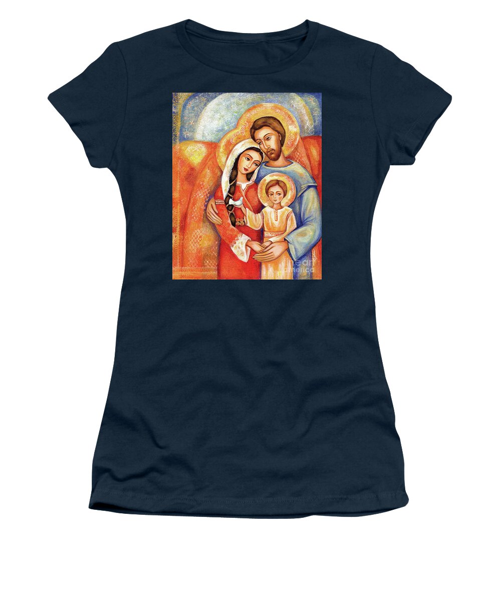 Holy Family Women's T-Shirt featuring the painting The Holy Family by Eva Campbell