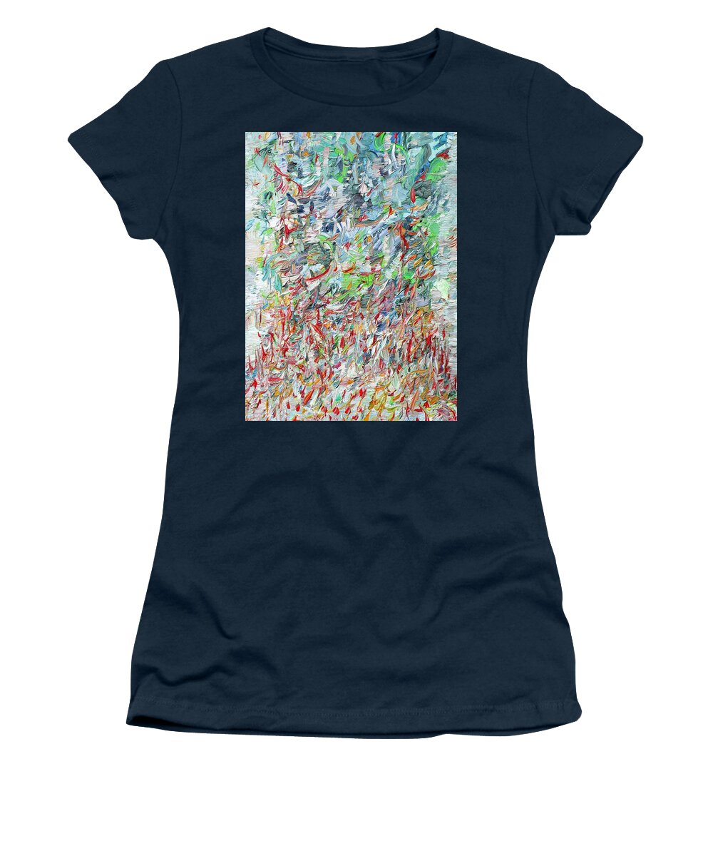 Abstract Women's T-Shirt featuring the painting The Life Of Remote Continents by Fabrizio Cassetta