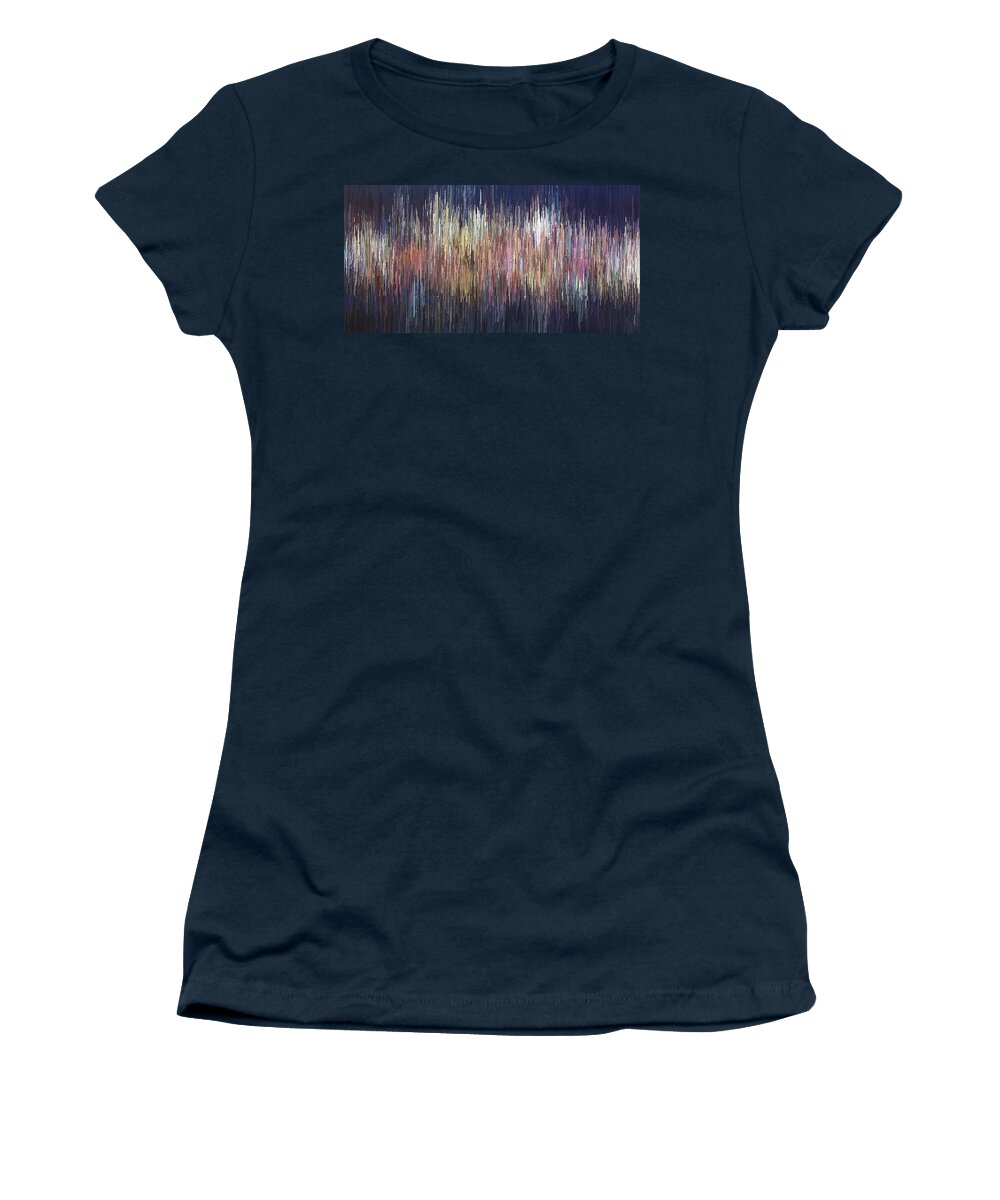 Colorful Women's T-Shirt featuring the digital art The Look of Sound by David Manlove