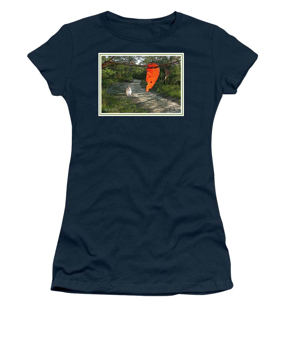 Australia Women's T-Shirt featuring the photograph The Red Leaf by Klaus Jaritz