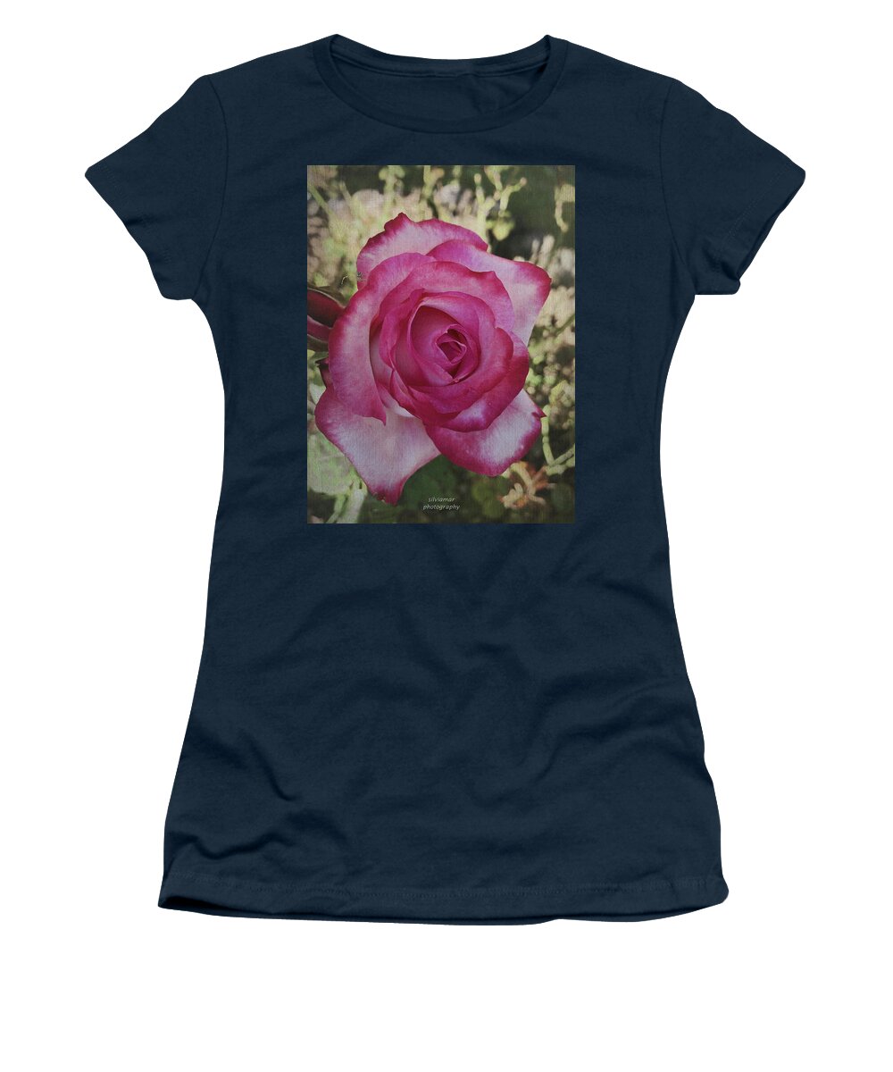 Outdoors Women's T-Shirt featuring the digital art The Rose by Silvia Marcoschamer