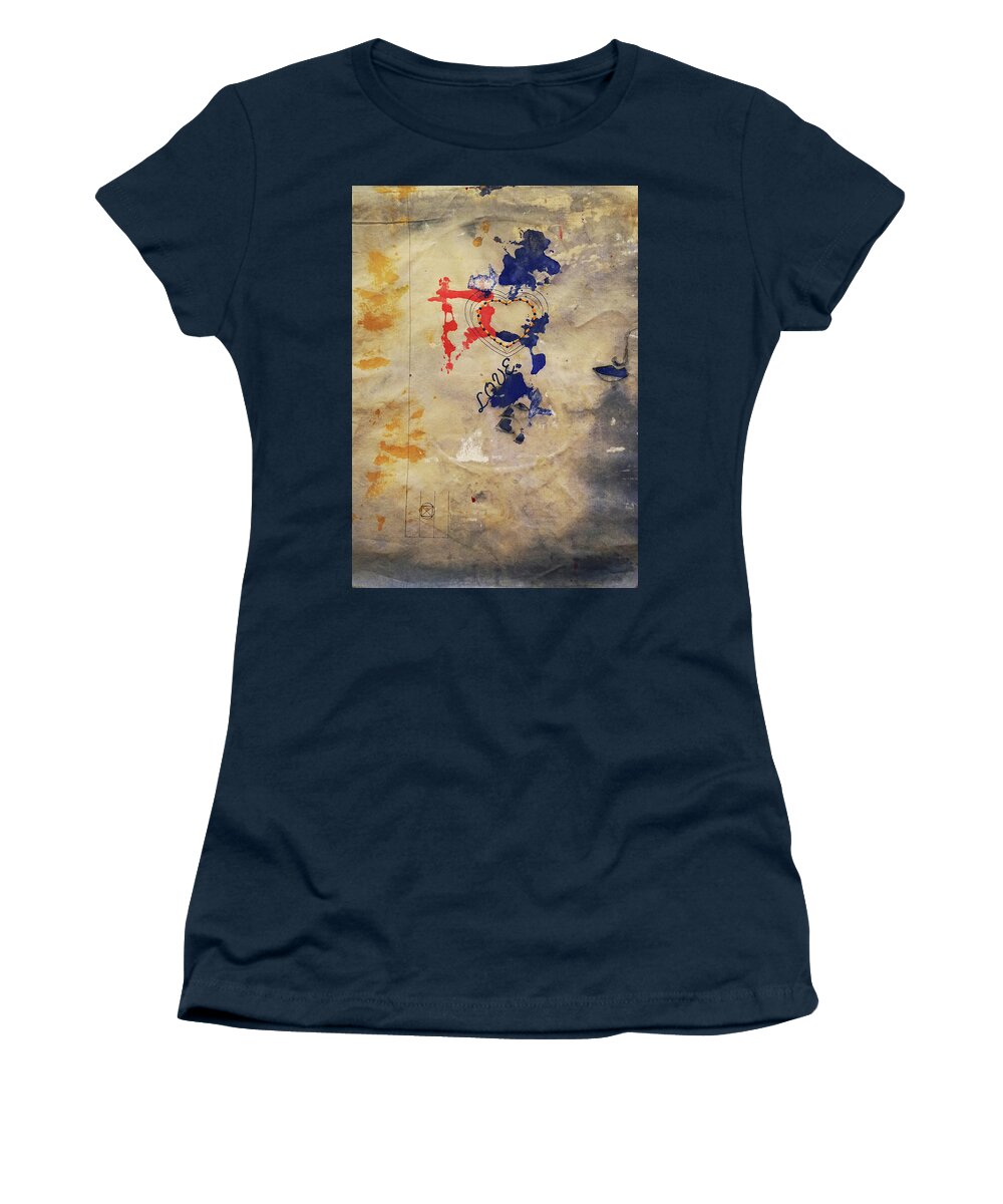 Love Women's T-Shirt featuring the mixed media The Shadows of Love by Giorgio Tuscani