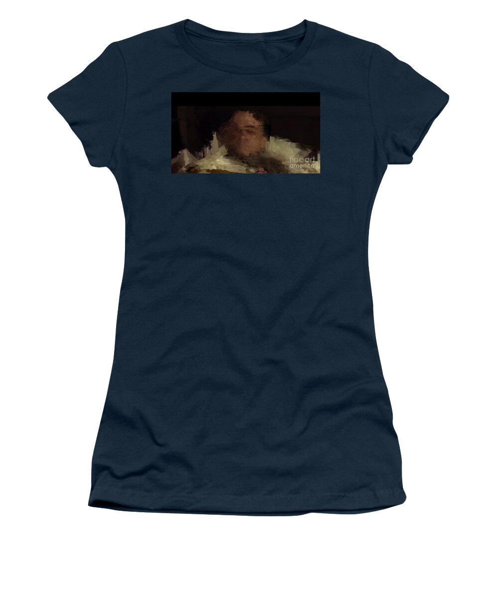 Surrealism Women's T-Shirt featuring the painting To Bed by Matteo TOTARO