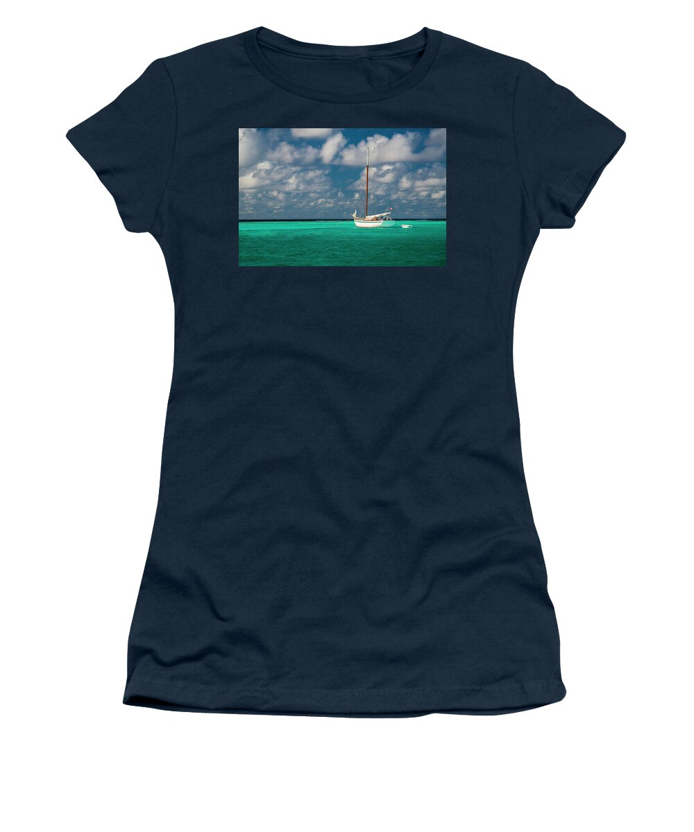 Sailing Women's T-Shirt featuring the photograph Tobago Sloop by Gary Felton