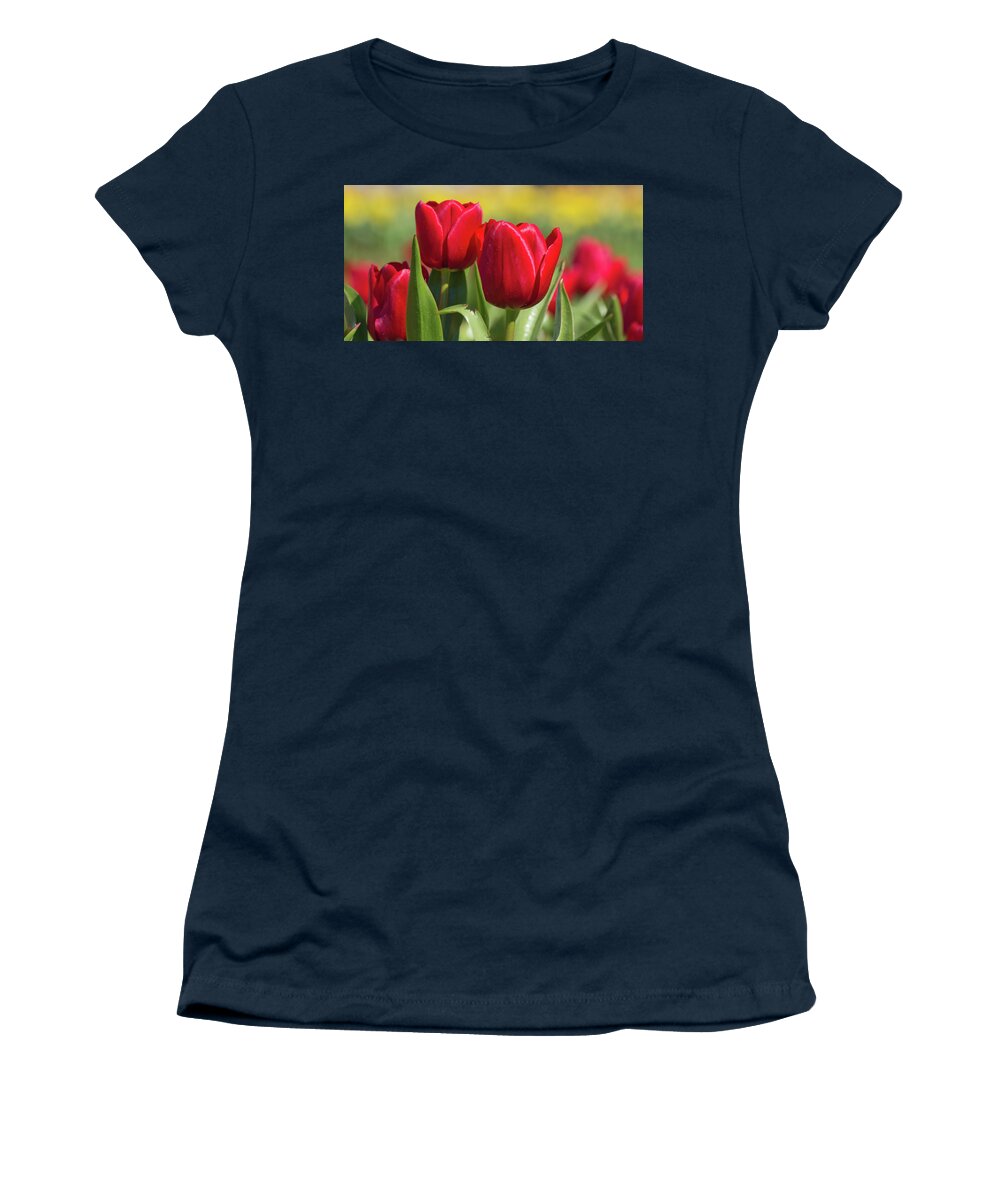 Tulip Women's T-Shirt featuring the photograph Tulips 12 #floral #tulip by Andrea Anderegg