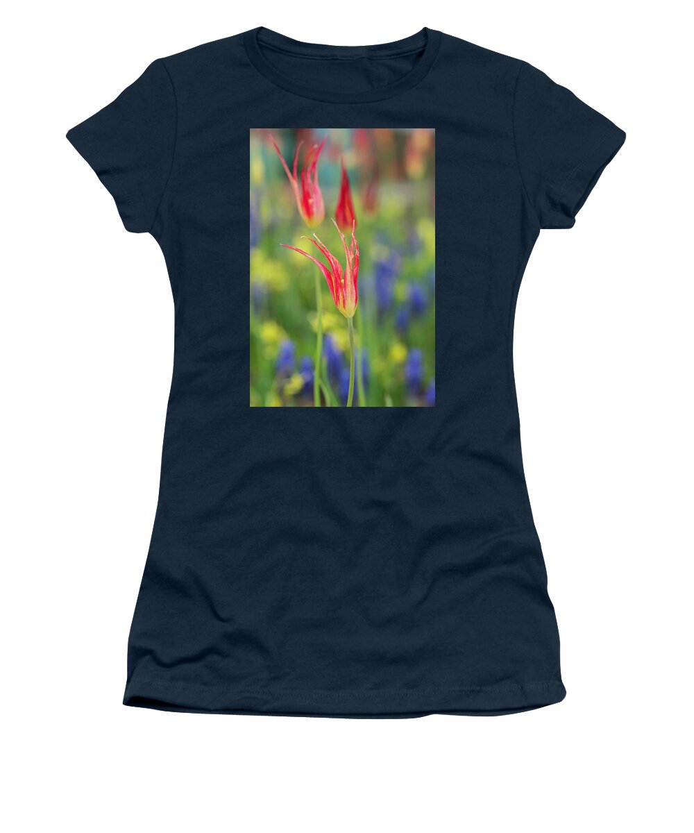 Colorful Women's T-Shirt featuring the photograph Turkish Tulips by Arthur Oleary