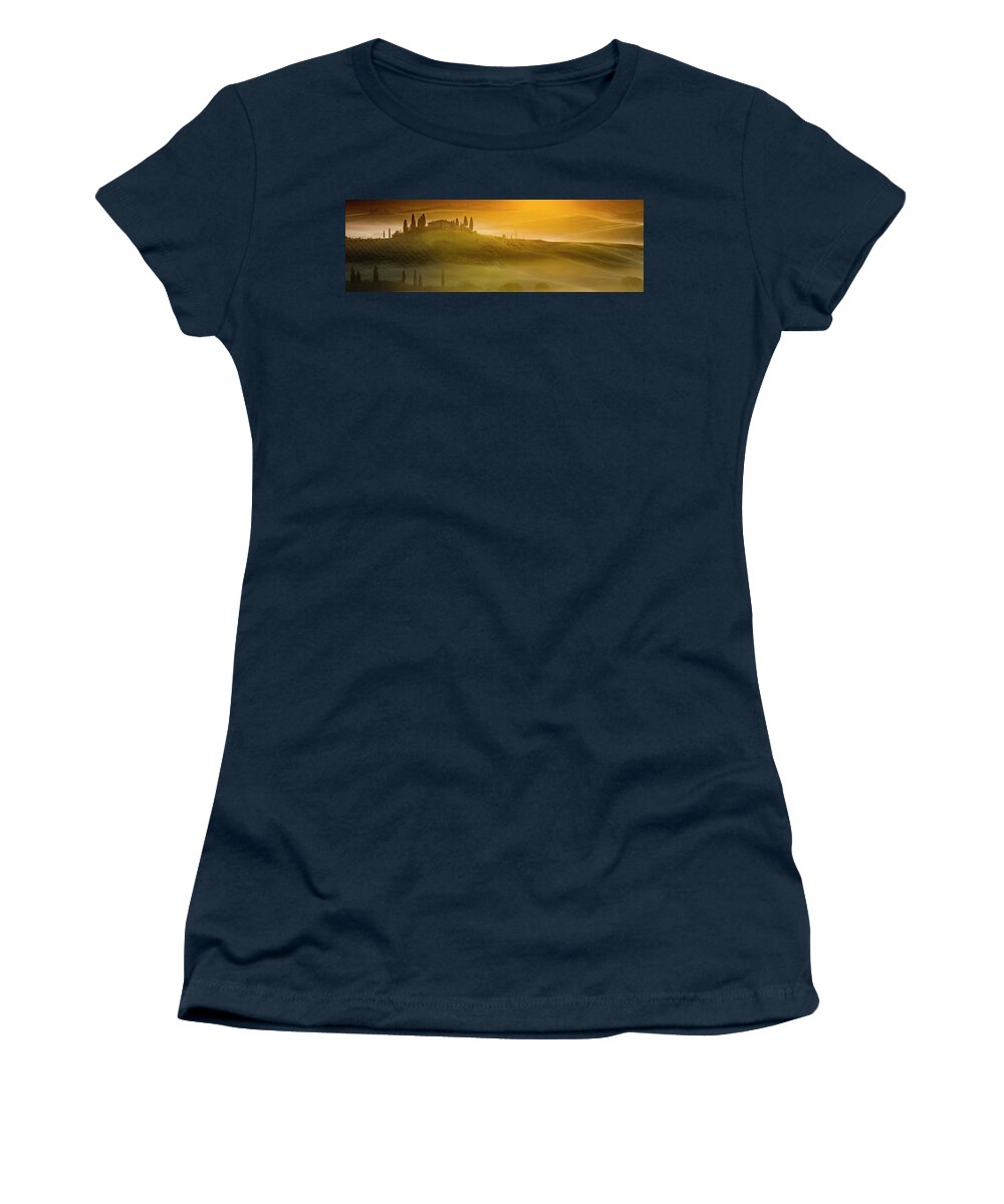 Italy Women's T-Shirt featuring the photograph Tuscany In Gold by Evgeni Dinev