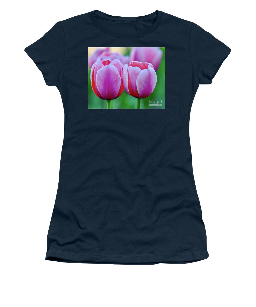 Beautiful Women's T-Shirt featuring the photograph Two Tulips by Susan Rydberg