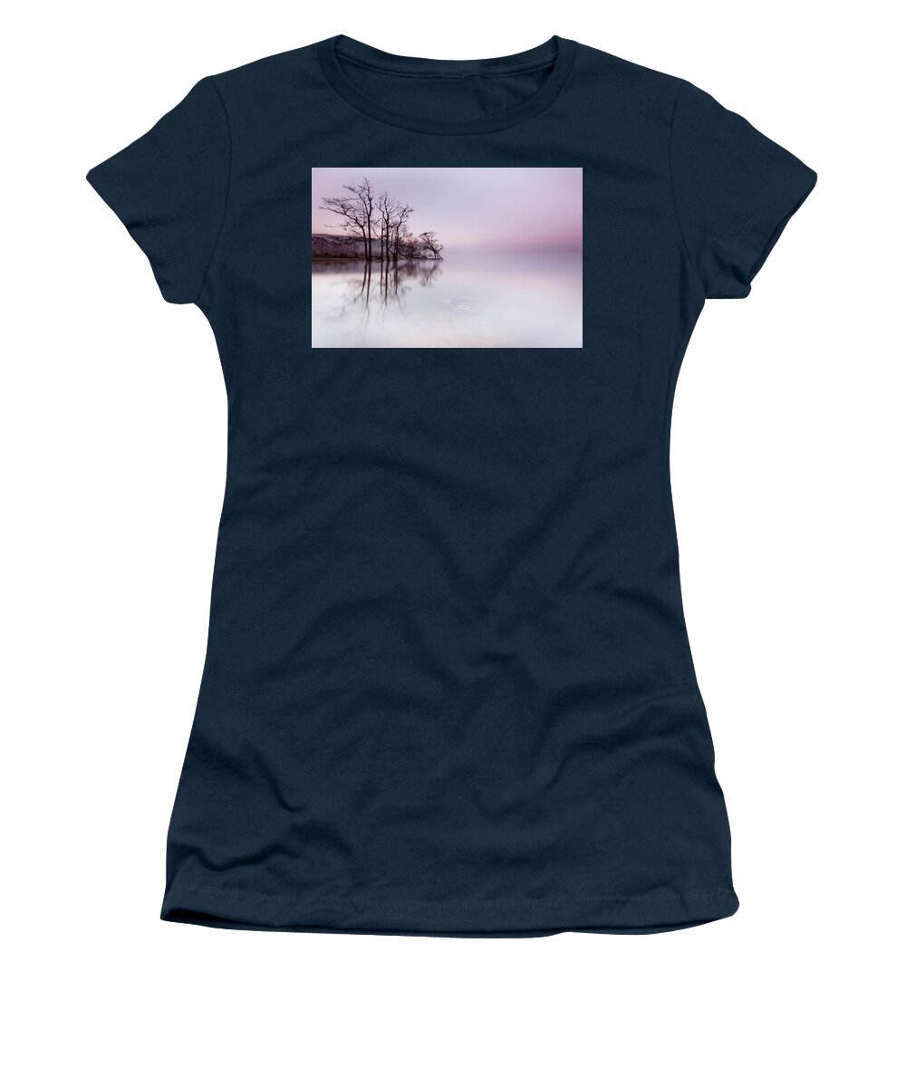 Landscape Women's T-Shirt featuring the photograph Ullswater Mist at Sunrise by Anita Nicholson