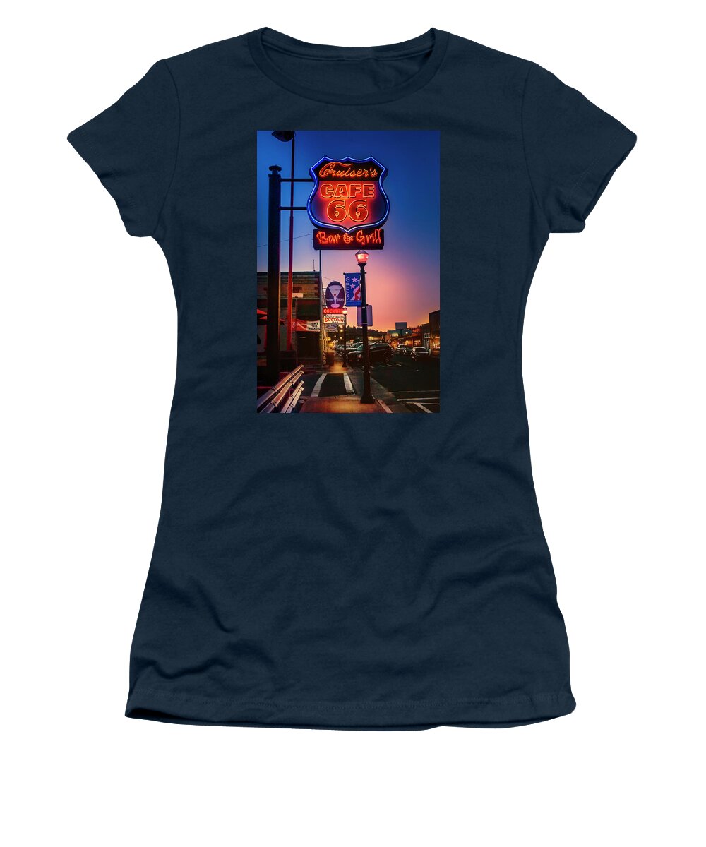 Route 66 Women's T-Shirt featuring the photograph Urban Route 66, Williams AZ by Micah Offman