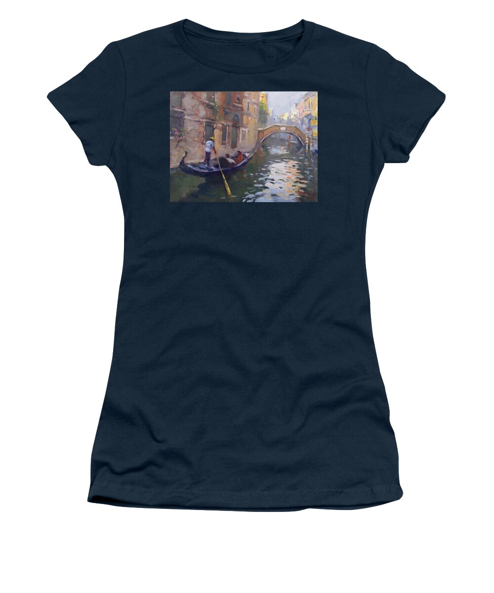 Venice Women's T-Shirt featuring the painting Venice by Ylli Haruni