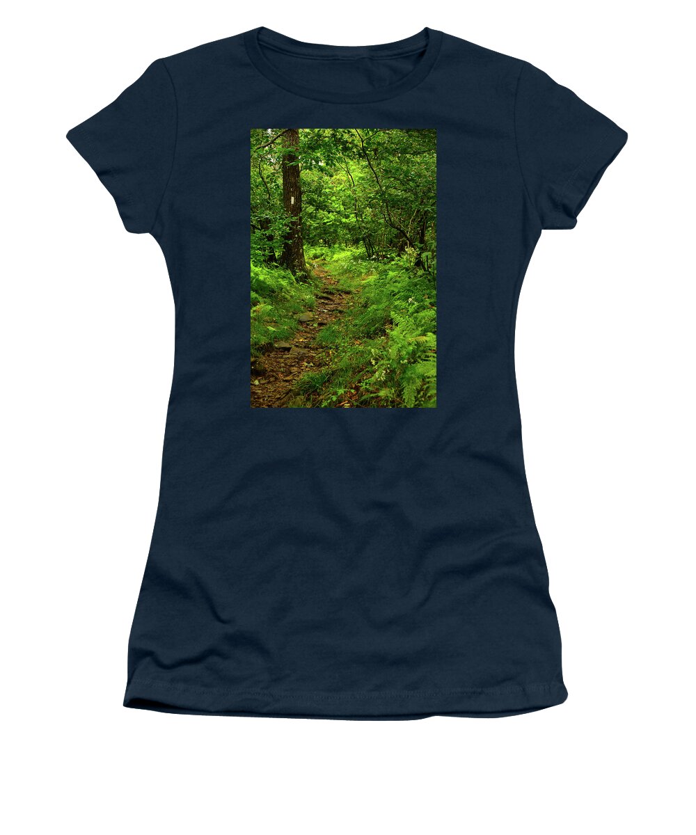 Vertical Shenandoah Np Green Women's T-Shirt featuring the photograph Vertical Shenandoah NP Green by Raymond Salani III