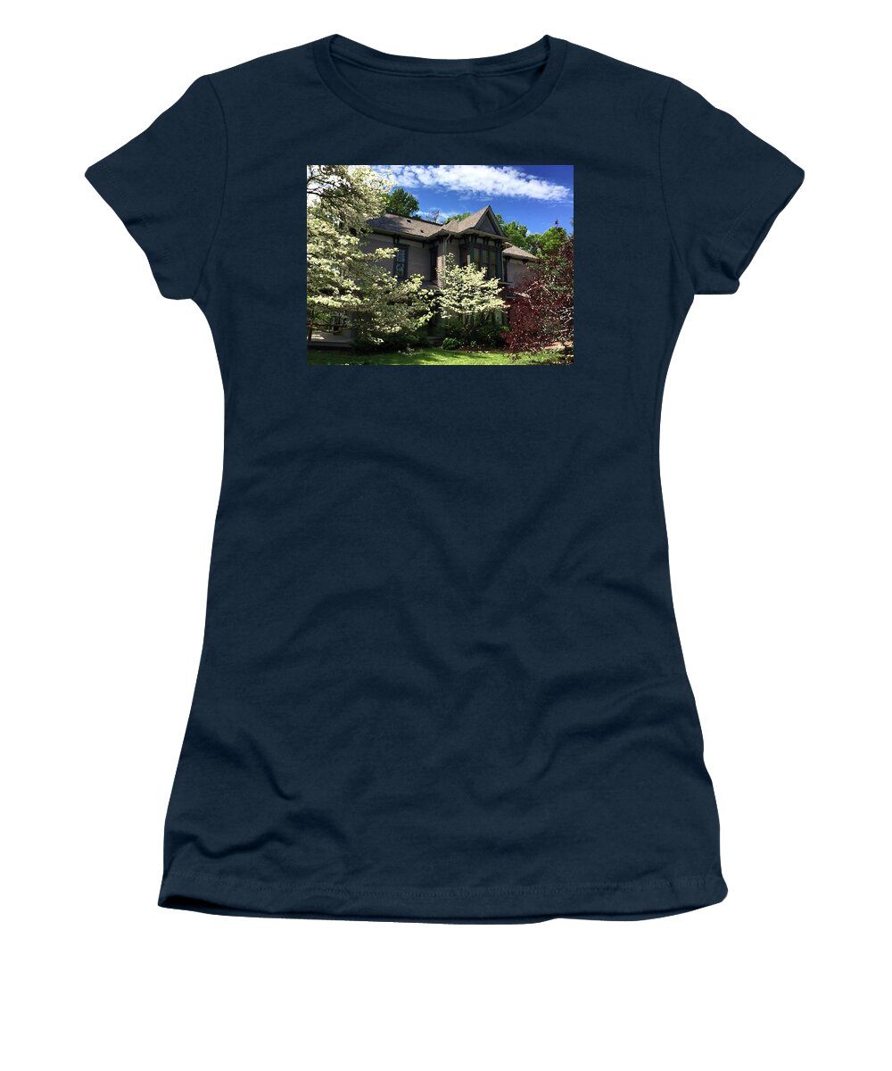 Architecture Women's T-Shirt featuring the photograph Victorian Spring Landscape by Steve Karol
