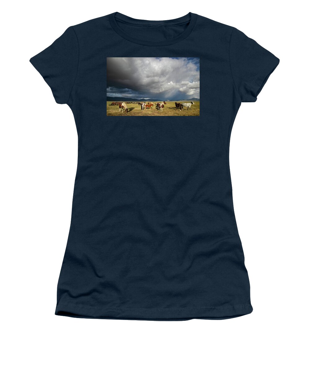 Horse Women's T-Shirt featuring the photograph Waiting For The Rain by Kent Keller