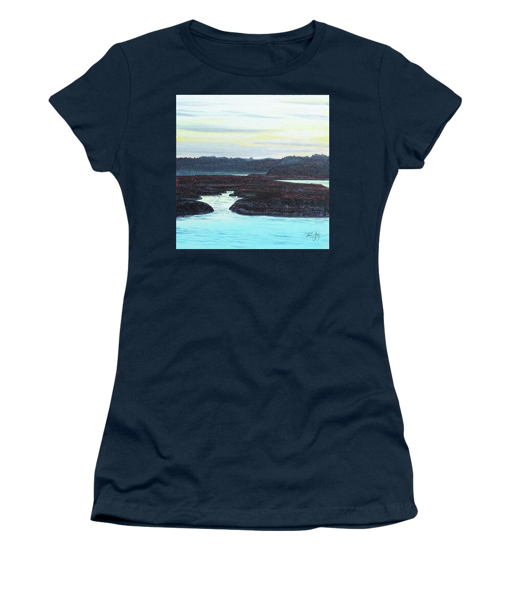 Maine Coast Women's T-Shirt featuring the painting Wells, ME by Paul Gaj
