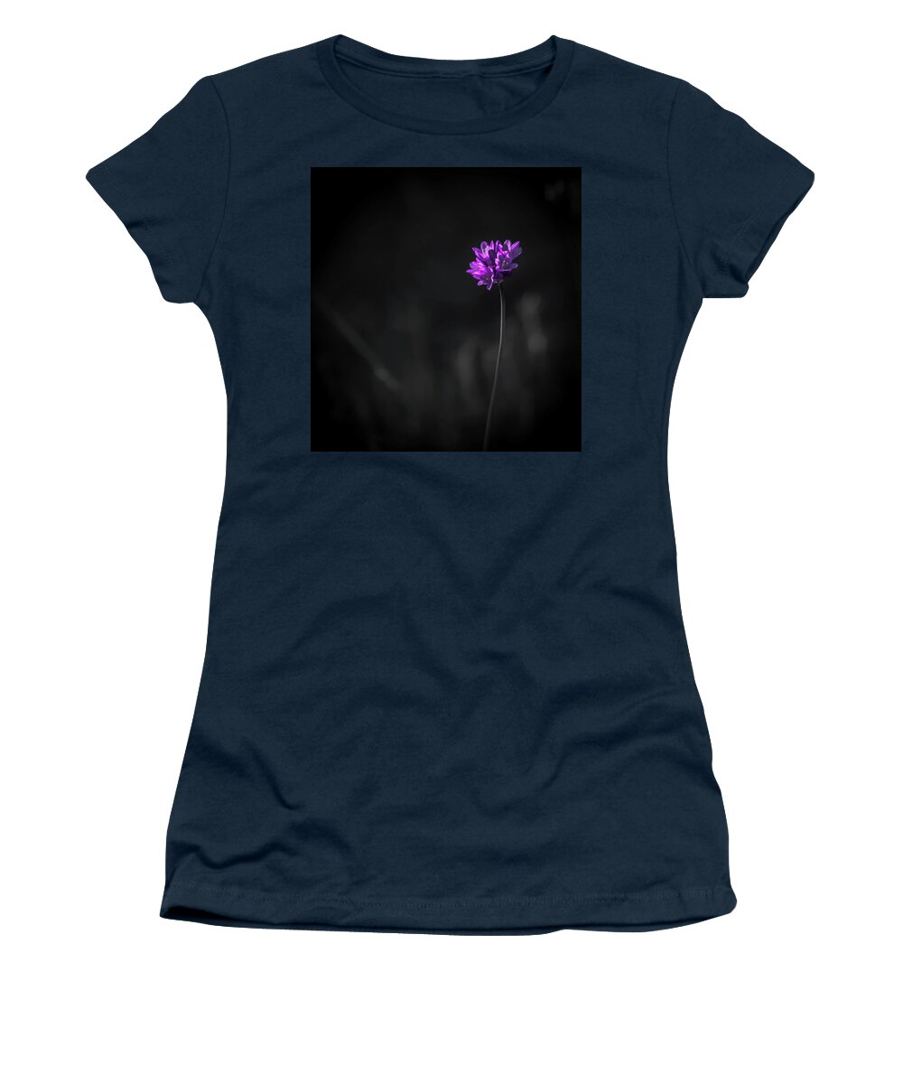Purple Women's T-Shirt featuring the photograph Wild Flower by Debra Kewley