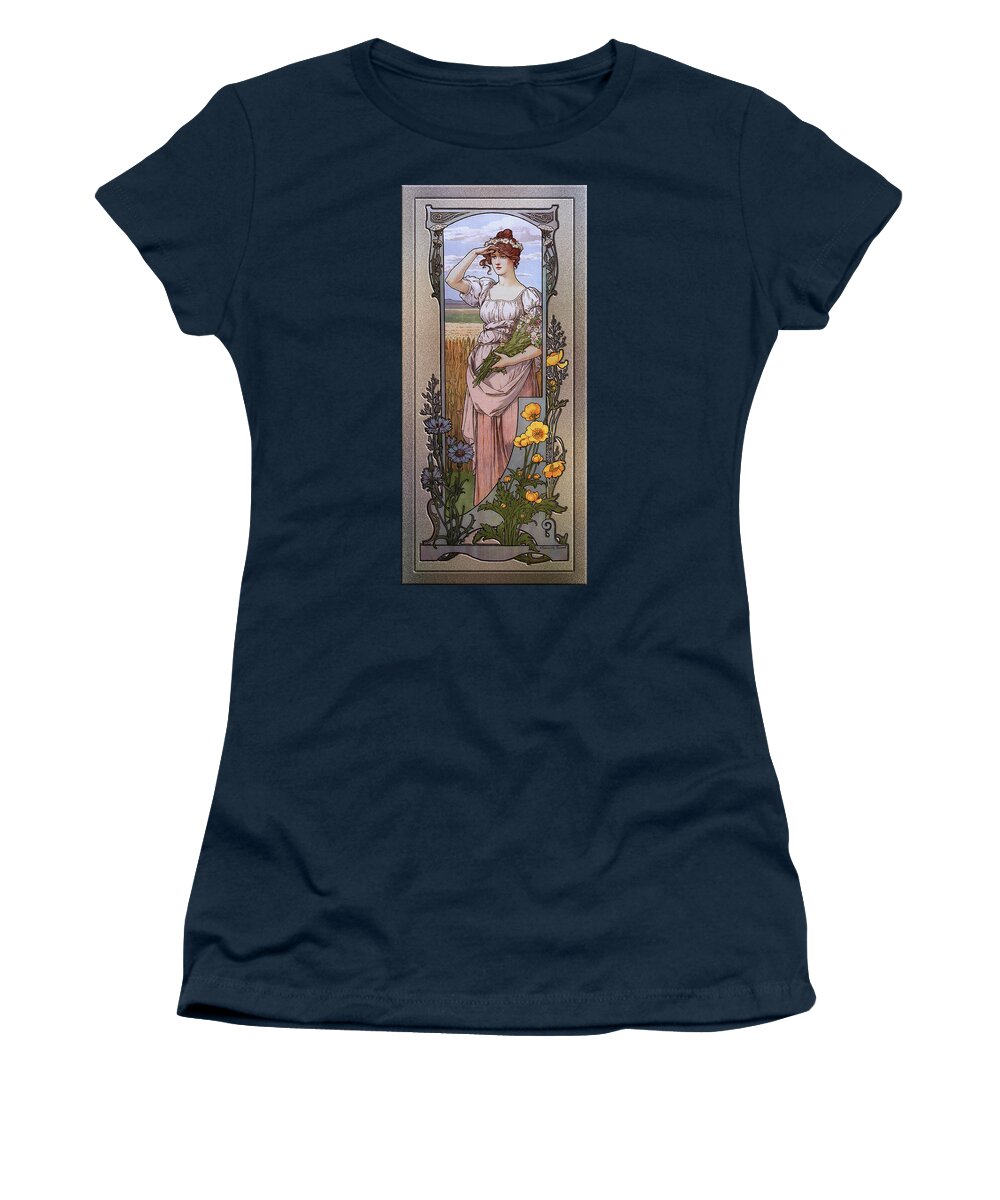 Wildflowers Women's T-Shirt featuring the painting Wildflowers by Elisabeth Sonrel by Rolando Burbon