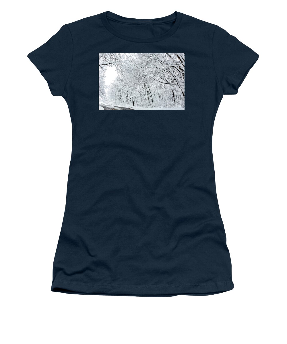 Snow Women's T-Shirt featuring the photograph Winter Wonderland by Terri Morris