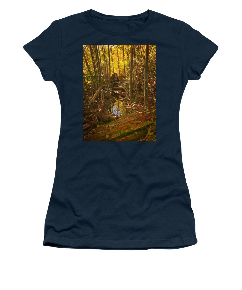 Yellow Women's T-Shirt featuring the photograph Fall Color - Yellow Leaves by Jerry Abbott