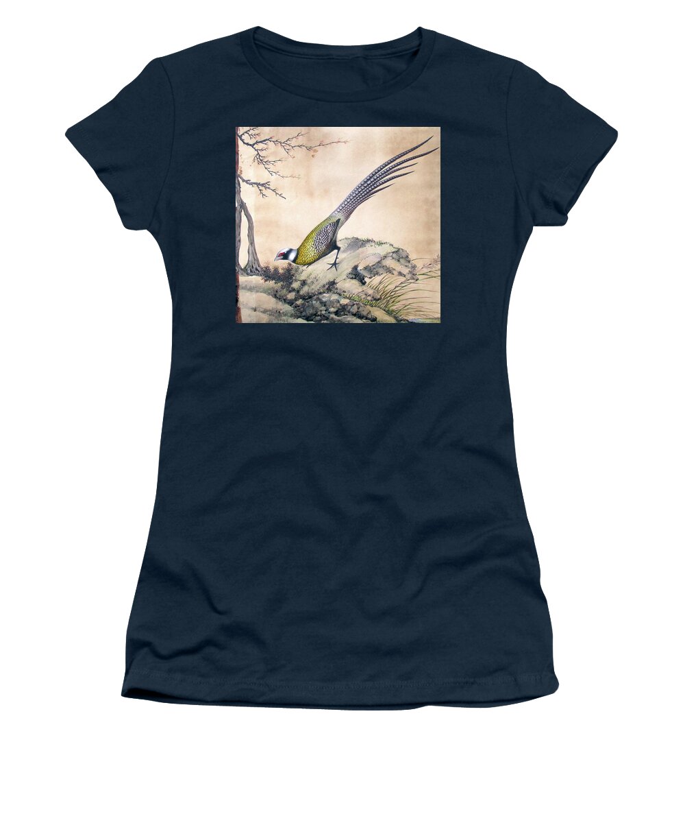 Yellow Wings Women's T-Shirt featuring the painting Yellow Wings by John Gholson