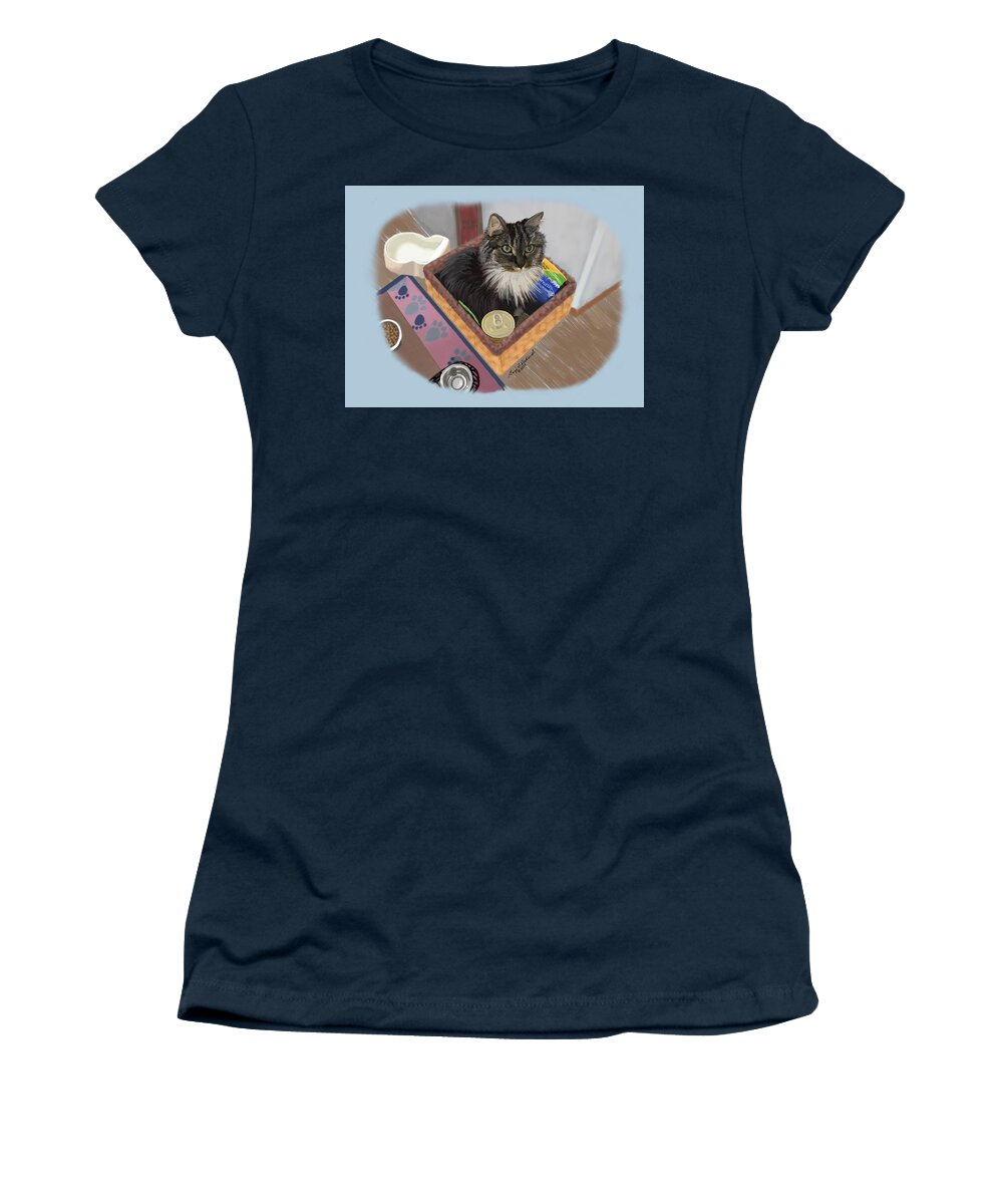 Cat Women's T-Shirt featuring the digital art You Are What You Eat, Princess by Gary F Richards