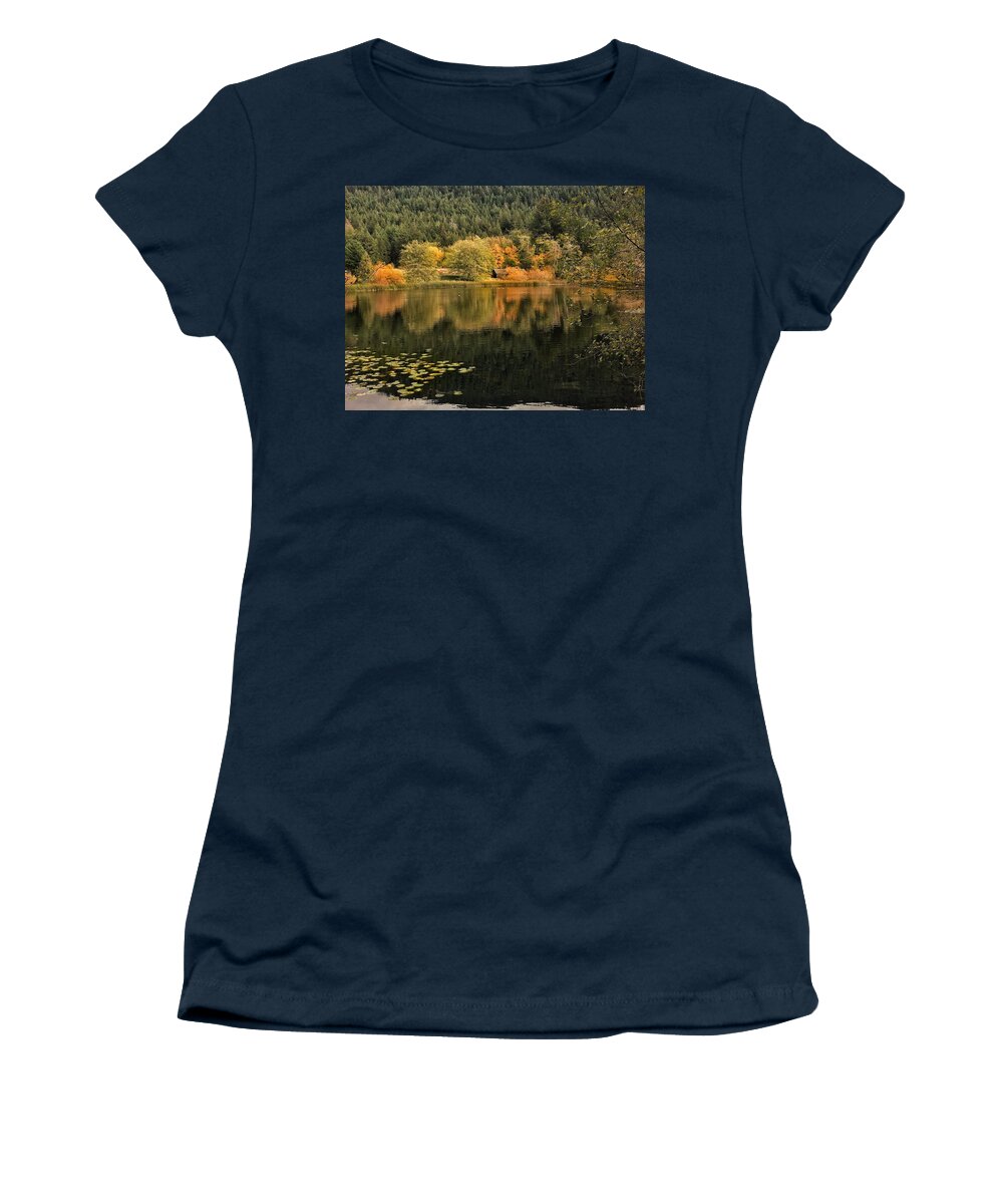Autumn Women's T-Shirt featuring the photograph Autumn on Orcas #2 by Jerry Abbott
